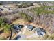 Aerial view of neighborhood with houses and trees at 430 Heart Pine Dr, Wendell, NC 27591