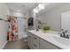 Bathroom with double vanity, bathtub, and shower at 5220 Trilogy Farm Dr, Raleigh, NC 27603