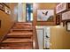 Wooden staircase leading to the upper level at 200 Cedarwood Dr, Erwin, NC 28339