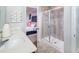 Bathroom with double vanity and walk-in shower at 2786 Farmhouse Dr, Apex, NC 27502