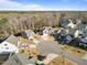 Aerial view of a residential neighborhood showcasing a cul-de-sac at 88 Capewood Ct, Garner, NC 27529