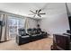 Home theater room with three reclining chairs and large screen at 88 Capewood Ct, Garner, NC 27529