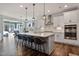 Modern kitchen with stainless steel appliances and an island at 88 Capewood Ct, Garner, NC 27529