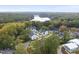 Aerial view of lakefront townhomes at 904 Waterside View Dr, Raleigh, NC 27606