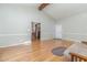 Living room with hardwood floors and access to laundry at 103 Marion Dr, Erwin, NC 28339