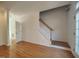 Entryway with staircase and hardwood flooring at 121 Lumina Pl, Holly Springs, NC 27540