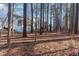 Private backyard with mature trees and a deck at 201 Laurel Oaks Dr, Youngsville, NC 27596