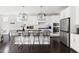 Kitchen island featuring pendant lighting and seating at 296 Two Creeks Lp, Chapel Hill, NC 27517