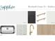 A selection of kitchen countertop, cabinet, and fixture material samples at 4327 Emeline Way # 10, Fuquay Varina, NC 27526