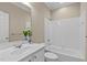 Clean bathroom with white vanity and bathtub at 201 Presque Isle Ln, Chapel Hill, NC 27514