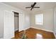 Bright bedroom with hardwood floors and spacious closet at 2540 Mayo Lake Rd, Roxboro, NC 27574