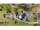 Aerial view of house, garage, and sports court at 400 S Boddie St, Nashville, NC 27856