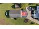 Aerial view of backyard with a basketball court and accessory dwelling unit at 400 S Boddie St, Nashville, NC 27856