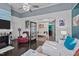 Bright living room with hardwood floors, comfortable seating, and stylish decor at 400 S Boddie St, Nashville, NC 27856