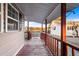 Front deck with railing, overlooking the yard at 408 W Main St, Pine Level, NC 27568