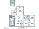 Detailed floor plan illustrating the layout with dimensions of rooms including the Gathering room and bedrooms at 5317 Ten Ten Rd, Apex, NC 27539