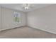 Bedroom features neutral walls, plush carpet, and a large window to let in natural light, creating a relaxing space at 664 Long Melford Dr, Rolesville, NC 27571