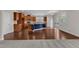 Spacious kitchen with a large island, stainless steel appliances, and hardwood floors at 664 Long Melford Dr, Rolesville, NC 27571