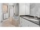 Luxurious bathroom with soaking tub and granite vanity at 7440 Bleasdale Ct, Apex, NC 27539