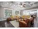 Bright living room boasts hardwood floors, high ceilings and an open floor plan at 7440 Bleasdale Ct, Apex, NC 27539