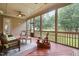 Spacious screened porch overlooking the backyard at 7440 Bleasdale Ct, Apex, NC 27539