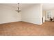 Dining area with tile floors, a chandelier, and abundant space makes a great gathering space at 9412 Harvest Acres Ct, Raleigh, NC 27617