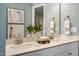 Modern bathroom featuring double sinks, a sleek mirror, and stylish decor at 119 Siebold St, Garner, NC 27529