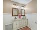 Bathroom with double vanity and updated fixtures at 1610 Woodards Dairy Rd, Middlesex, NC 27557