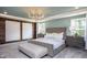 Main bedroom with plush bed and large windows at 2907 Huxley Way, Apex, NC 27502