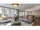 Spacious living room with large windows and comfortable seating area at 2948 Hanging Valley Way, Wake Forest, NC 27587
