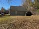 Backyard with a small shed and some vehicles parked on the street at 415 Sowell St, Durham, NC 27701