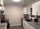 Well lit kitchen featuring white cabinets and modern fixtures at 415 Sowell St, Durham, NC 27701