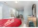 Bright bedroom featuring natural light, wood furnishings, and neutral color scheme at 575 Crystal Spring Dr, Sanford, NC 27332