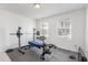 Home gym with weight bench and floor mats at 5940 Illuminate Ave, Raleigh, NC 27616