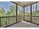 Relaxing screened porch overlooking wooded backyard at 106 Park Manor Ln, Cary, NC 27519