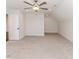 Bedroom featuring neutral carpet, ceiling fan and a window for plenty of light at 120 Crosby Ln, Sanford, NC 27330