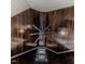 Unique wooden ceiling with a modern fan and a skylight adding natural light at 120 Crosby Ln, Sanford, NC 27330