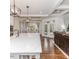 Gourmet kitchen with island seating and stainless steel appliances at 120 Crosby Ln, Sanford, NC 27330