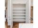Walk-in pantry with multiple shelves for storage at 120 Crosby Ln, Sanford, NC 27330