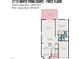 First floor plan showing kitchen, living room, and primary bedroom at 2112 White Pond Ct, Apex, NC 27523