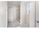 Bathroom with marble-look tile flooring and shower at 339 Suhani Ln, Clayton, NC 27520