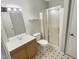 Bathroom with shower, toilet, sink, and vanity at 250 S Estes Dr # Apt 94, Chapel Hill, NC 27514