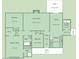 Detailed floor plan showcasing the layout, including the living room, kitchen, bedrooms, and outdoor deck and porch at 288 Rosa Cir, Willow Springs, NC 27592