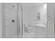 Clean bathroom with a shower and white vanity at 317 Compton Rd, Raleigh, NC 27609