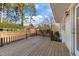 Wooden deck overlooking a garden at 317 Compton Rd, Raleigh, NC 27609