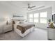 Beautiful main bedroom with tray ceiling, neutral decor, and large windows at 524 Billingshurst Way, Knightdale, NC 27545