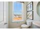 Powder room with single vanity and large window at 871 Parc Townes Dr # 1, Wendell, NC 27591