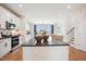 Modern kitchen with stainless steel appliances and an island at 871 Parc Townes Dr # 1, Wendell, NC 27591