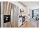 Stainless steel appliances in a bright, updated kitchen at 871 Parc Townes Dr # 1, Wendell, NC 27591