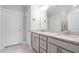 Bathroom featuring double vanity with granite countertops at 1008 Ashton Oak Ct, Durham, NC 27703